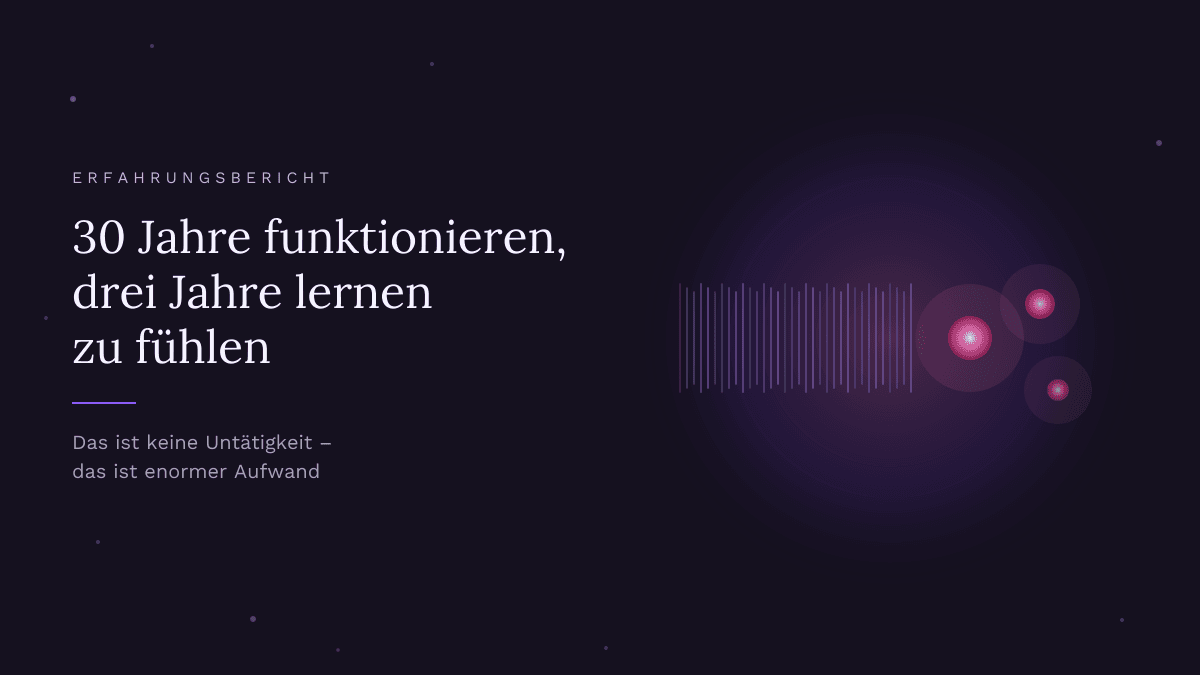 Eine dichte Reihe schmaler Striche, die in wenige große, weiche Lichtpunkte übergeht