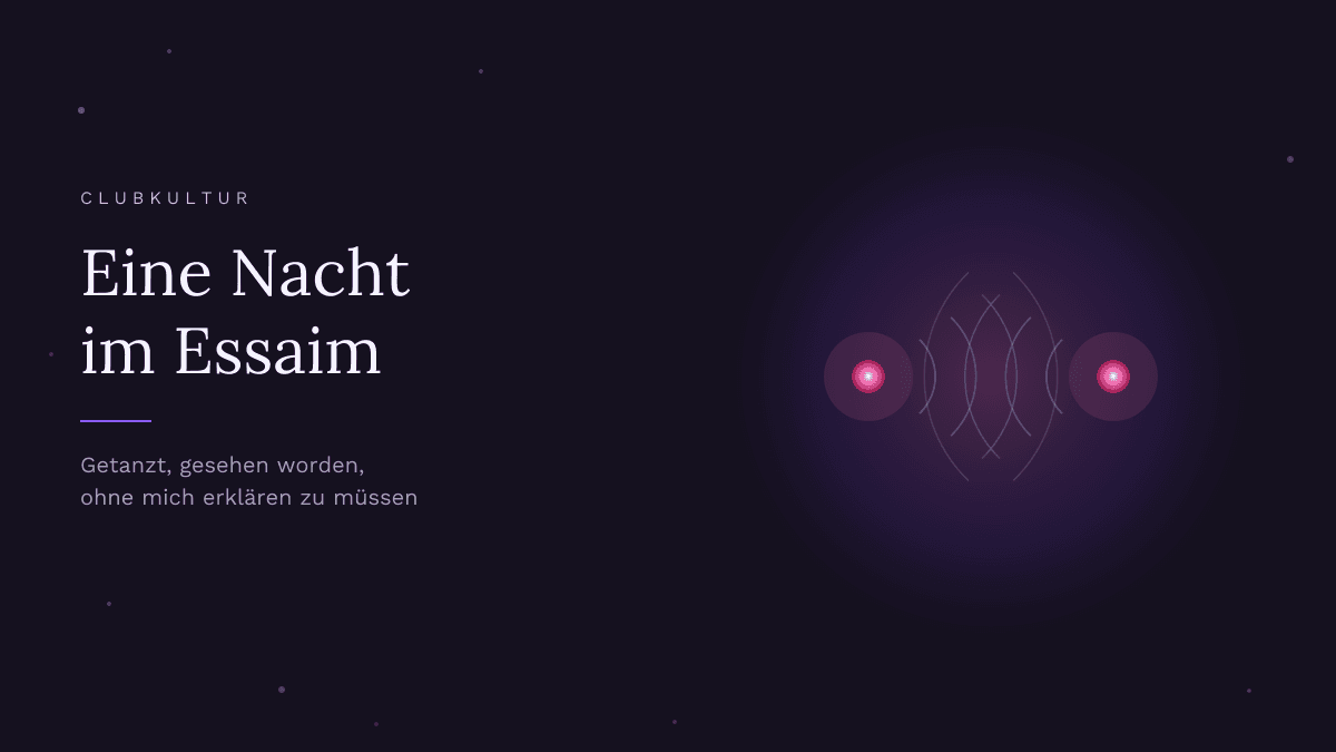 Zwei leuchtende Punkte, zwischen denen sich Bögen wie stille Resonanz begegnen
