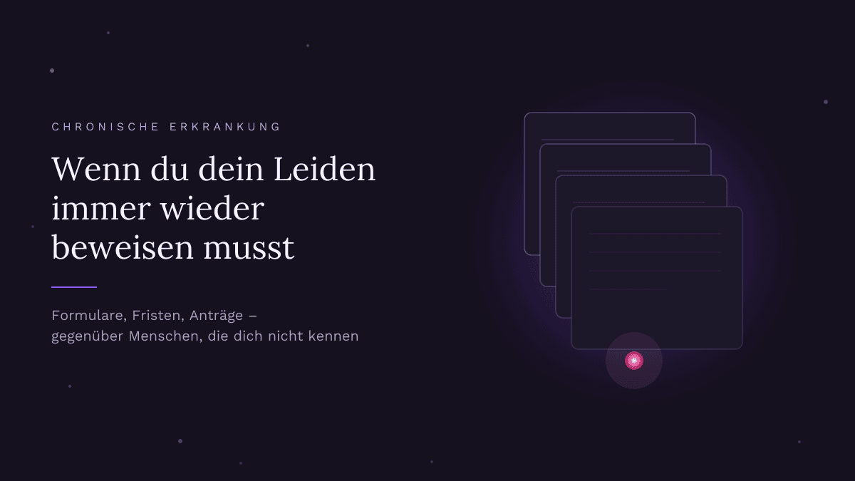 Mehrere gestapelte Formulare, darunter ein kleiner leuchtender Punkt