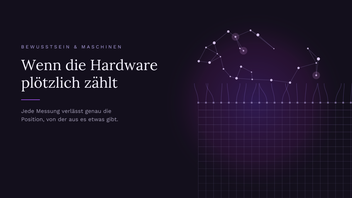 Ein Raster aus Leitungen, das nach oben in ein dichtes, unregelmäßiges Geflecht übergeht